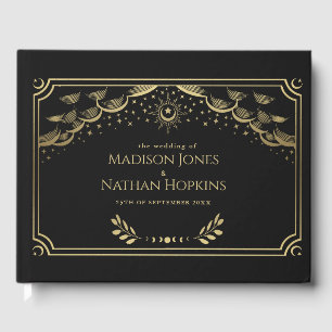 Vintage Gold Tarot Card Mariage Livre d'invité