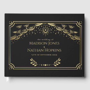 Vintage Gold Tarot Card Wedding Guest Book