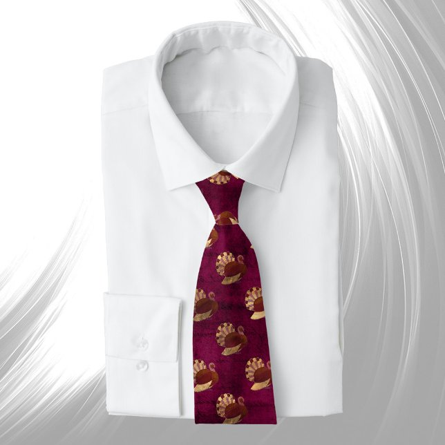 Vintage Gold Turkey Maroon Tie (Creator Uploaded)