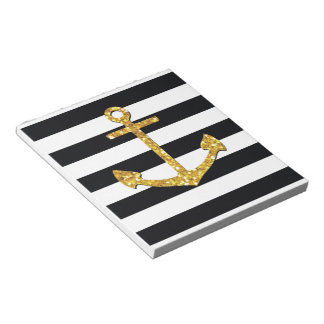 Vintage Golden Anchor Notepad