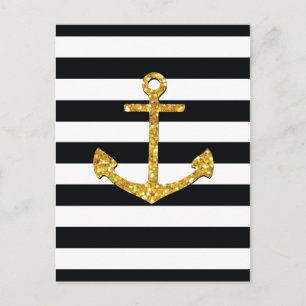 Vintage Golden Anchor Postcard