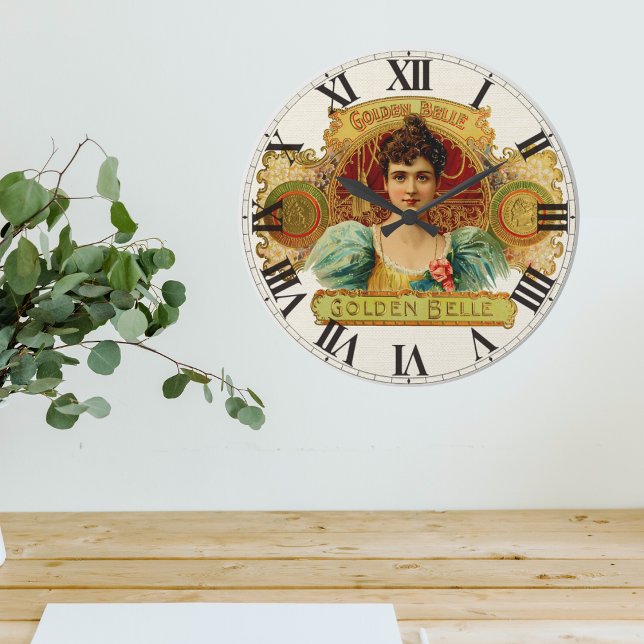 Vintage Golden Belle Large Clock (Vintage Golden Belle Large Clock)
