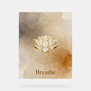 Vintage Golden Deer & Antique Clock Aesthetic Post Acrylic Sign