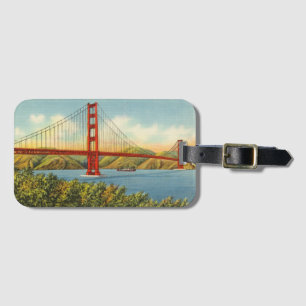 Vintage Golden Gate Bridge San Francisco Travel Luggage Tag