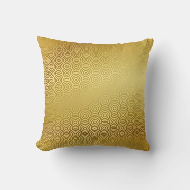 Vintage golden patterned elegant background. throw pillow (Front)