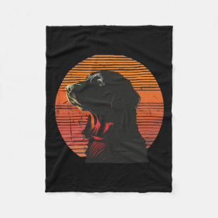 Vintage Golden Retriever Dog Lovers Christmas Birt Fleece Blanket
