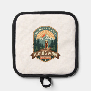 Vintage Golden Retriever Hiking Mom Trail Tested M Pot Holder