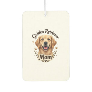 Vintage Golden Retriever Mom Dog Lover Typography  Air Freshener