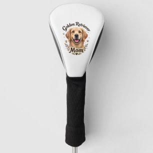 Vintage Golden Retriever Mom Dog Lover Typography Golf Head Cover