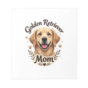 Vintage Golden Retriever Mom Dog Lover Typography  Notepad