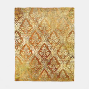 vintage golden shabby background fleece blanket