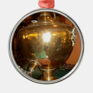 Vintage Golden Tea Pot Wall Art & Print Metal Ornament
