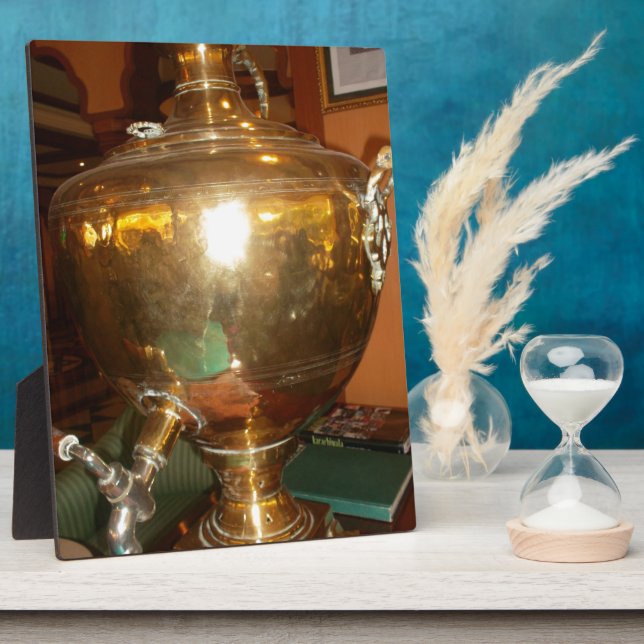 Vintage Golden Tea Pot Wall Art & Print Plaque (Side)