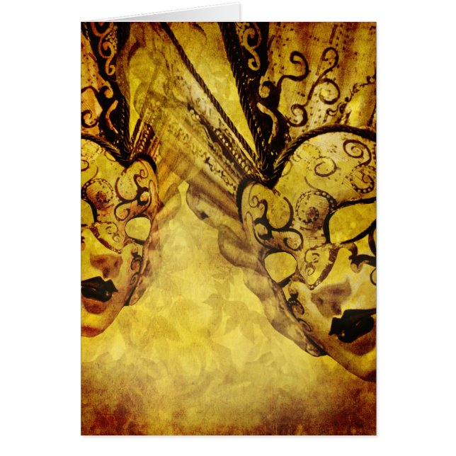 Vintage golden Venetian masks (Front)