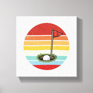 Vintage Golf Ball Hole Canvas Print
