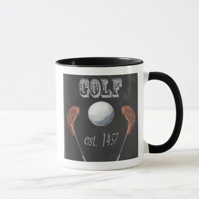 Vintage Golf Chalkboard Design Mug (Right)