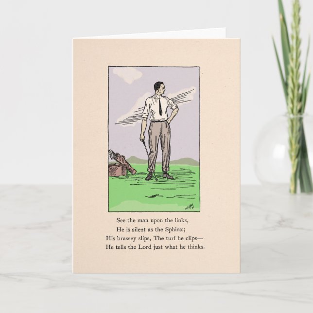 Vintage Golf Ditty Birthday Greetings card (Front)