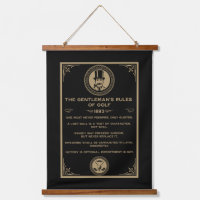 Vintage Golf Rules Wall 