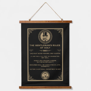 Vintage Golf Rules Wall  Hanging Tapestry