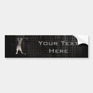Vintage Golfer; Cool Bumper Sticker