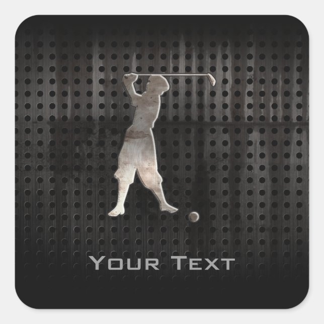 Vintage Golfer; Cool Square Sticker (Front)