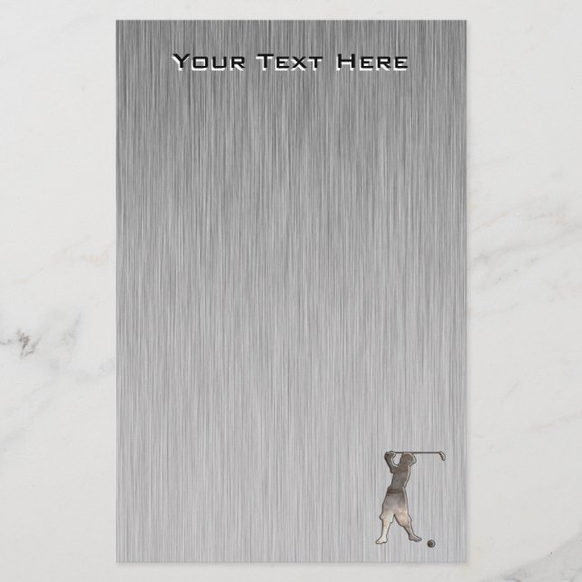 Vintage Golfer; Cool Stationery (Front)