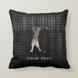 Vintage Golfer; Cool Throw Pillow