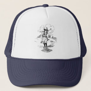 Vintage Golfer Girl golfing art illustration Trucker Hat