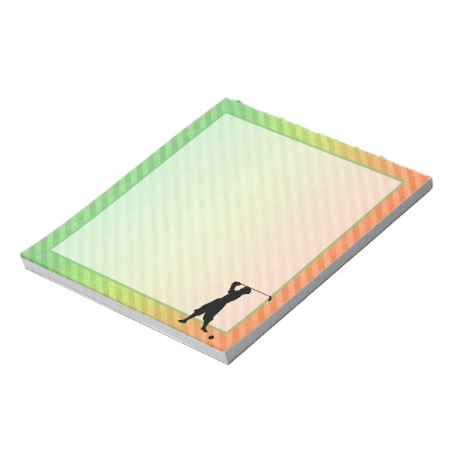 Vintage Golfer Notepad (Rotated)