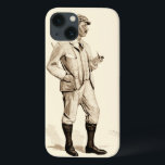 Vintage Golfer with Tobacco Pipe and Boots iPhone 13 Case<br><div class="desc">This dapper gentleman looks like he is ready to hit the links. A great piece depicting a vintage golfer holding a tobacco pipe,  ready to strike a hole in one. Buy your copy today!</div>