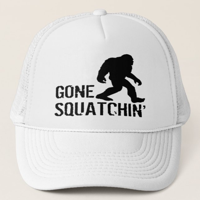 Vintage Gone Squatchin Trucker Hat (Front)