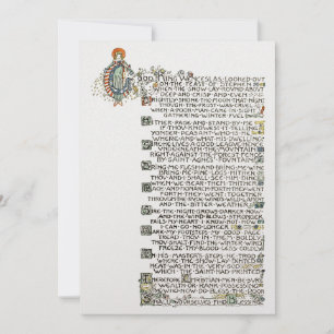 Vintage Good King Wenceslas by Jessie King Holiday Card