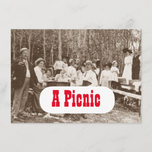 Vintage good old-fashioned Picnic Party Invitation