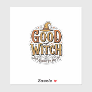Vintage Good Witch Halloween Typography Design_1