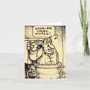 Vintage “Goodbye Cruel World” Note Card