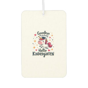 Vintage Goodbye Preschool Hello Kindergarten Unico Air Freshener