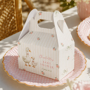 Vintage Goose Baby Shower Favor Box