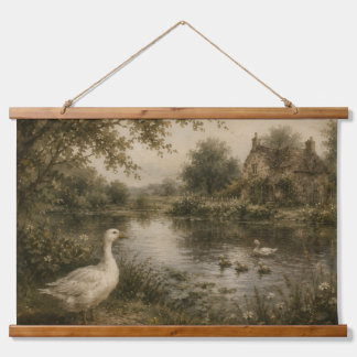 Vintage Goose Pond Cottage Wall Hanging Tapestry