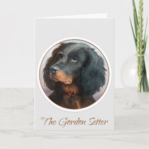Vintage Gordon Setter Card