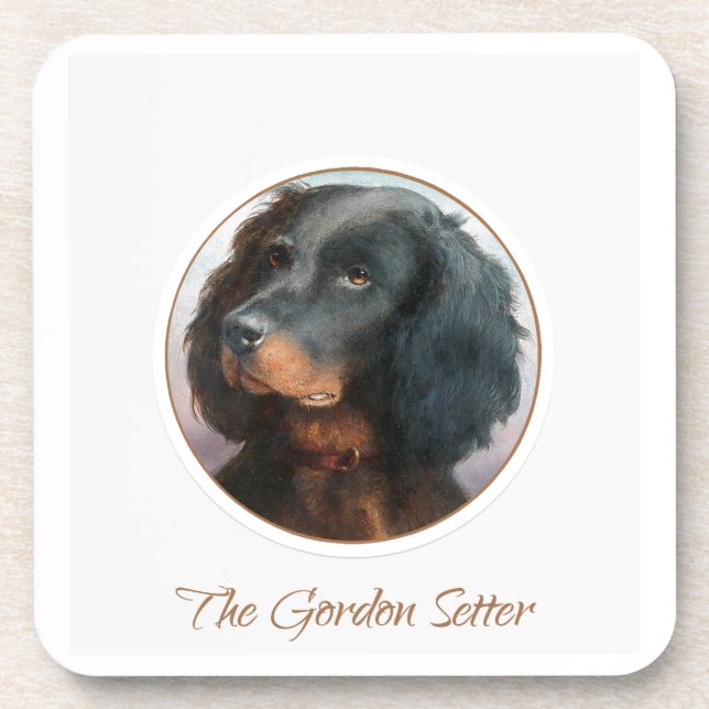Vintage Gordon Setter Coaster (Front)