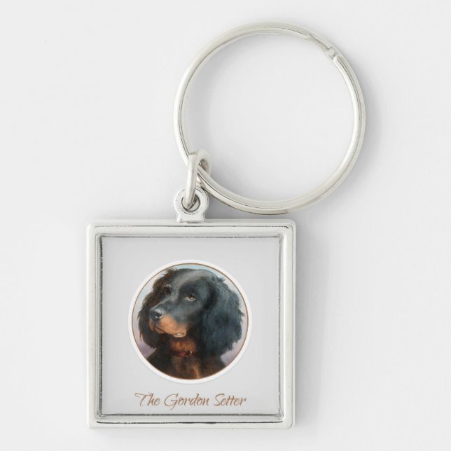 Vintage Gordon Setter Keychain (Front)