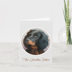 Vintage Gordon Setter Thank You Card
