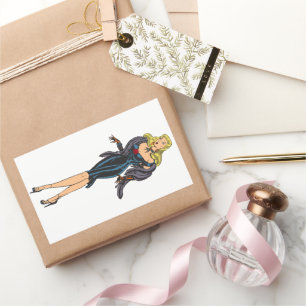Vintage Gorgeous Glamour Girl Retro Blonde Pinup Sticker