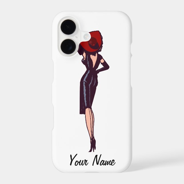 Vintage Gorgeous Glamour Girl Retro Pinup (Back)