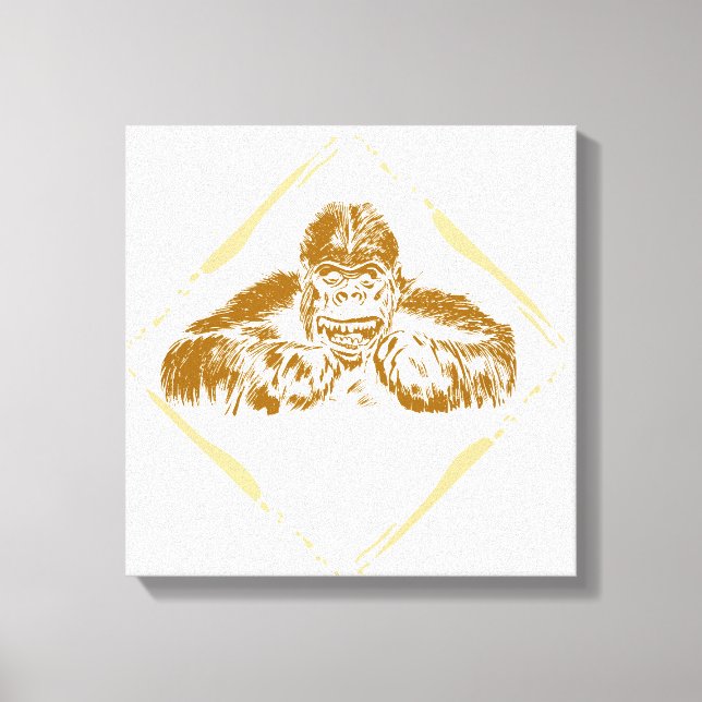 Vintage Gorilla Canvas Print (Front)