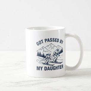 Vintage Got Ped By My Daughter Funny Skiing Retro Coffee Mug