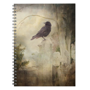 Vintage Goth Crow Notebook