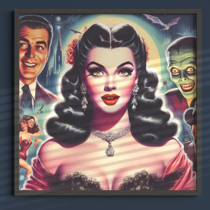 Vintage Goth Pin-up Poster
