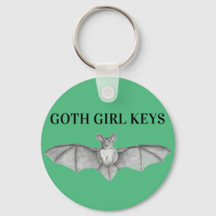 Vintage Gothic Bat Keychain