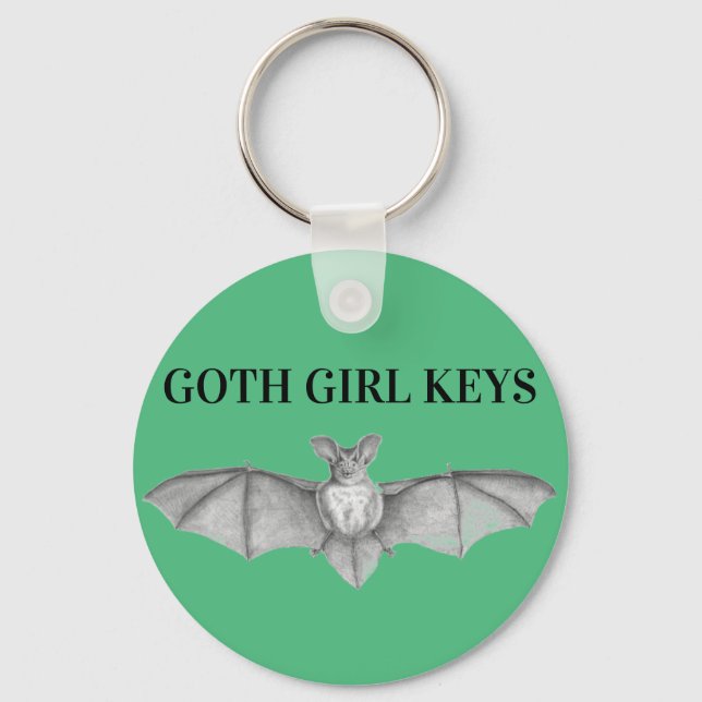 Vintage Gothic Bat Keychain (Front)